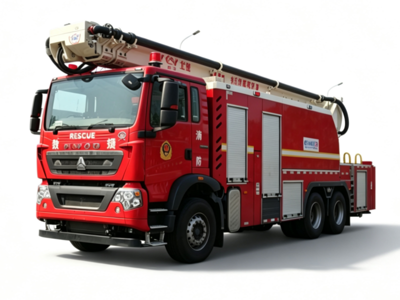 HOWO 32‑meter Aerial Elevating Jet Fire Truck 