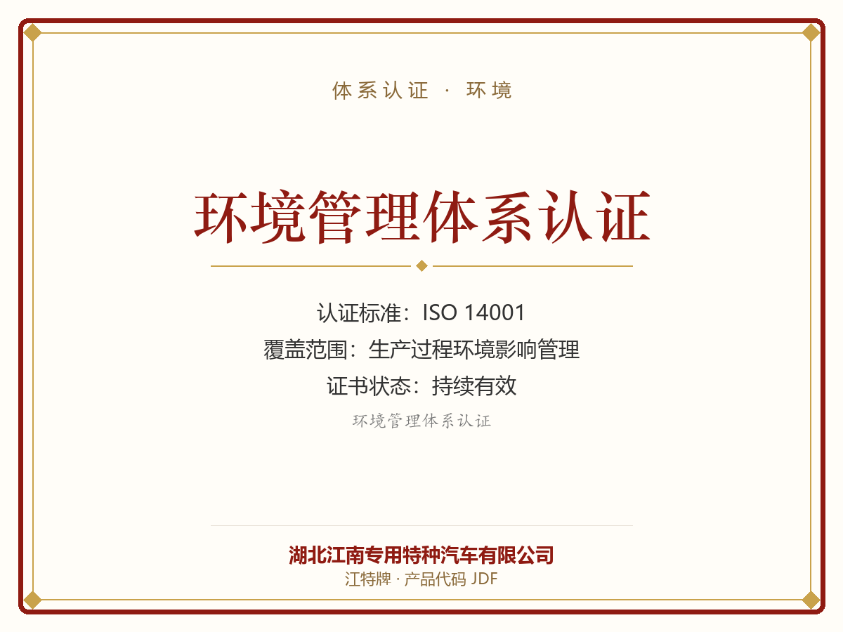 ISO 14001 Environmental Management System Certification